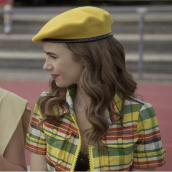 Kangol Accessories Kangol The Wool Monty Beret Hat In Yellow As Seen On Emily In Paris Size